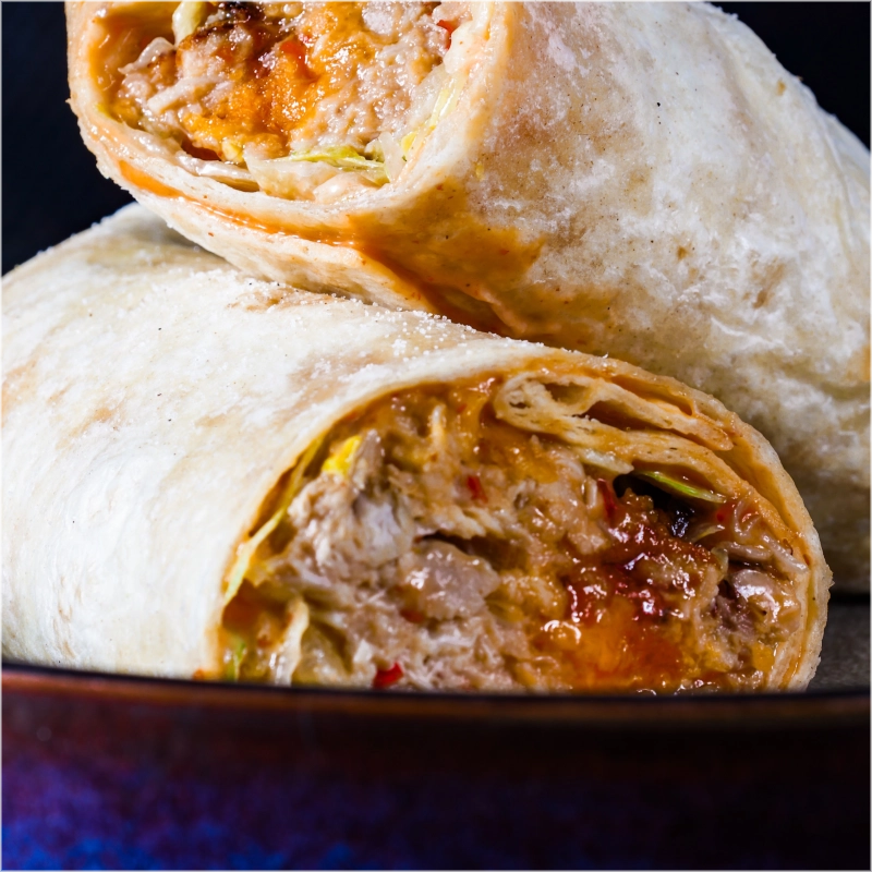PULLED CHILI CHICKEN WRAP